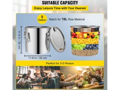 Destilador de Alcohol Moonshine Still SucceBuy, 20.8 L, Kit de Destilería, con Bomba de Agua, para Organizar Reuniones Familiares