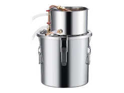 Destilador de Alcohol SucceBuy, Alambique de Alcohol, 11.4 L, Kit de Cervecería en Acero Inoxidable, con Serpentín de Cobre