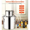 Destilador de Alcohol SucceBuy Destilador de Aguardiente de 19 L, Kit de Destilación de Agua y Alcohol, Acero Inoxidable