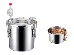 Destilador de Alcohol SucceBuy Destilador de Aguardiente de 11 L, Kit de Destilación de Agua y Alcohol, Acero Inoxidable