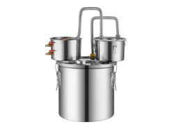 Destilador de Alcohol SucceBuy Destilador de Agua sin Gas de 11 L con Barril Thumper y Bomba de Agua de 8 W Bomba