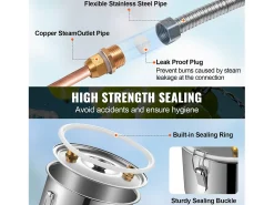 Destilador de Alcohol SucceBuy Destilador de Agua sin Gas de 11 L con Barril Thumper y Bomba de Agua de 8 W Bomba