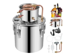 Destilador de Alcohol SucceBuy 12.5 L, Kit Moonshine Still, Destilería de Whisky con Bomba de Agua