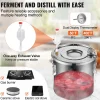Destilador de Alcohol SucceBuy Destilador de Agua sin Gas Moonshine de 30 L con Barril Thumper y Bomba de Agua de 8 W