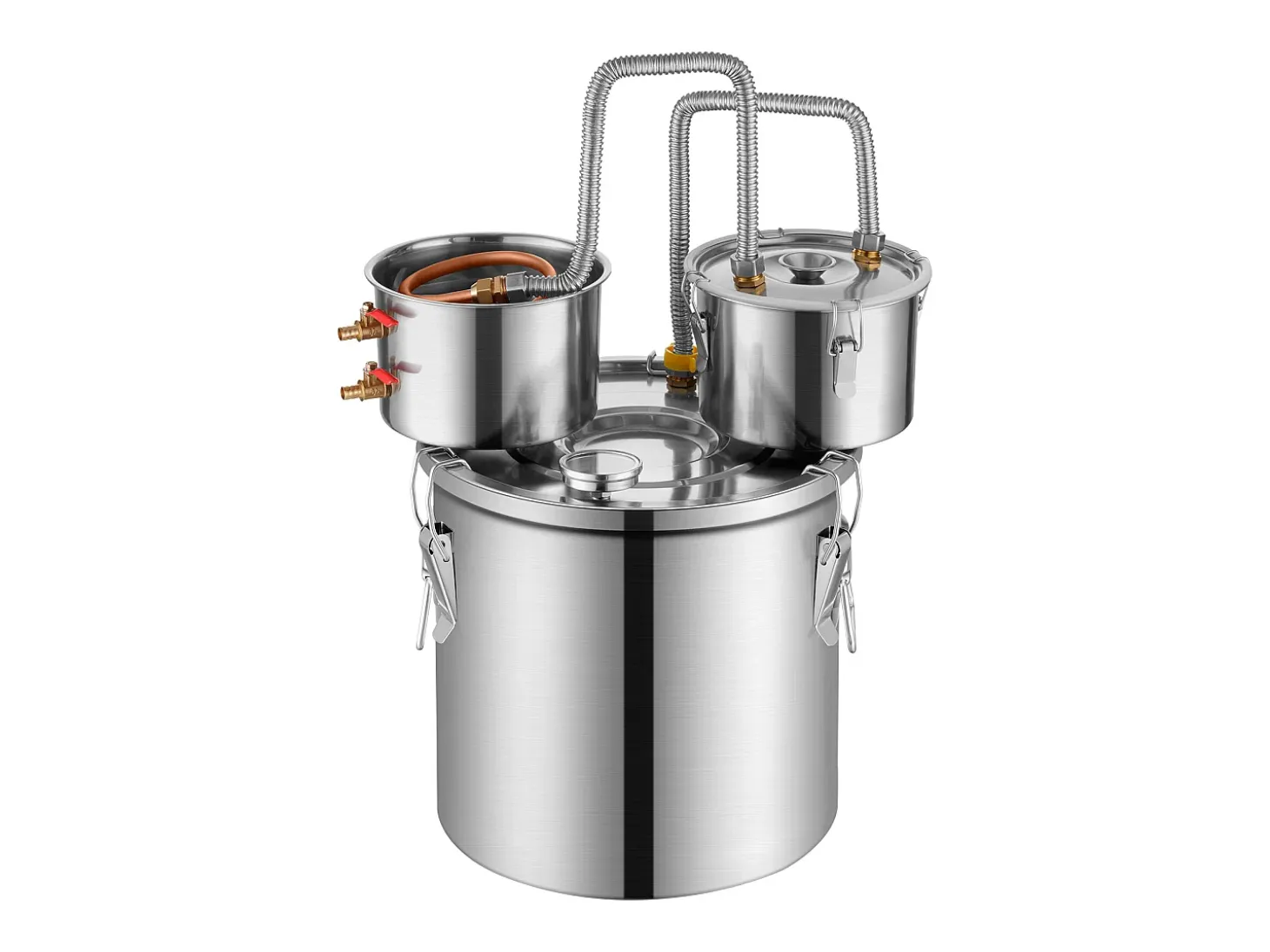 Destilador de Alcohol SucceBuy Destilador de Agua sin Gas Moonshine de 30 L con Barril Thumper y Bomba de Agua de 8 W