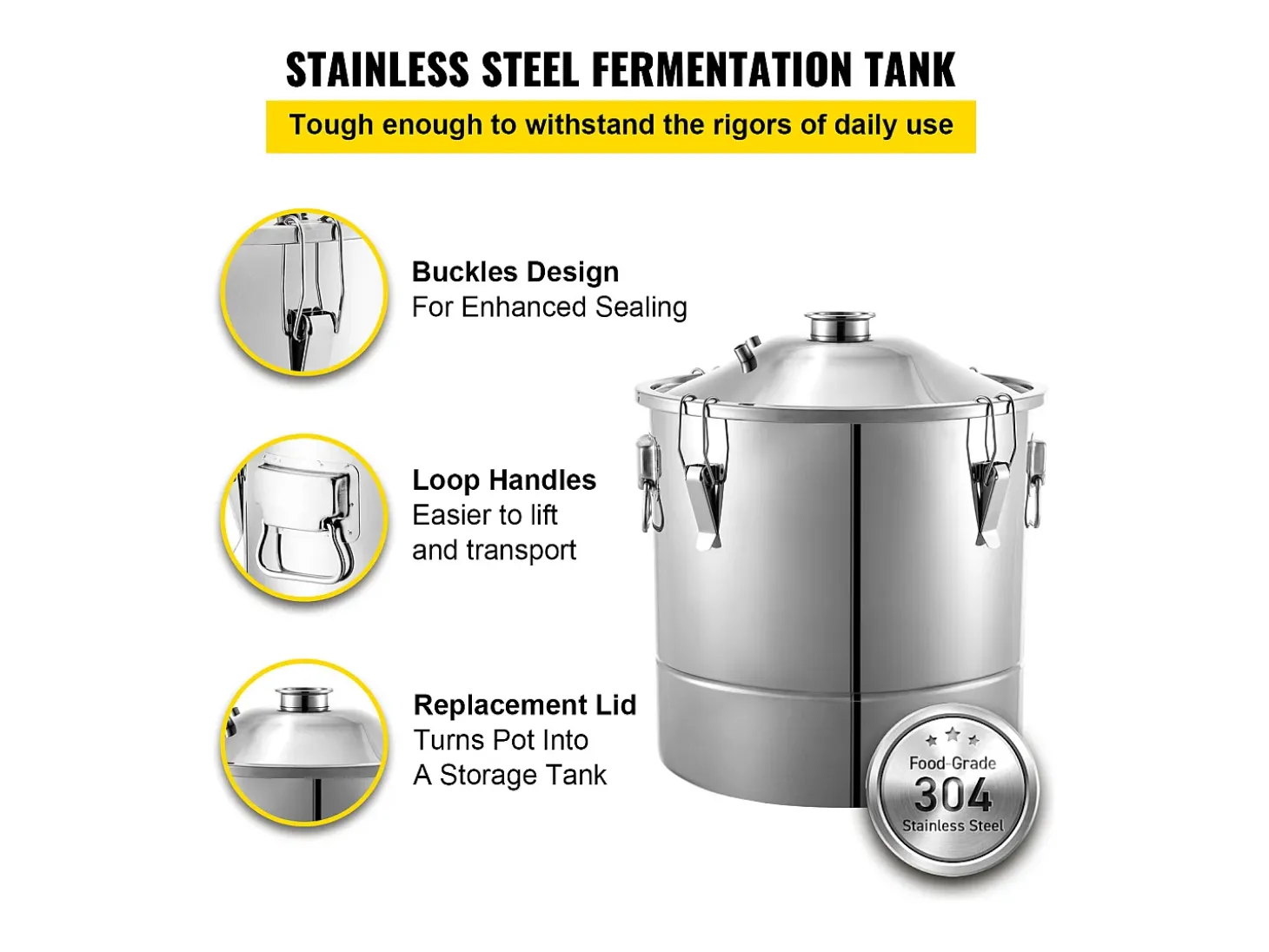 Destilador de Alcohol SucceBuy Alambique 30 L Inox Kit de Elaboración Casera, Destilador de Moonshine de Acero Inoxidable, Kit de Elaboración de Cerveza Casera