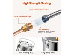 Destilador de Alcohol SucceBuy Destilador de Agua sin Gas de 11 L con Barril Thumper y Bomba de Agua de 8 W