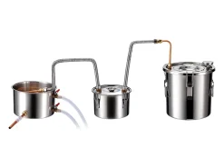 Destilador de Alcohol SucceBuy Destilador de Agua sin Gas de 11 L con Barril Thumper y Bomba de Agua de 8 W