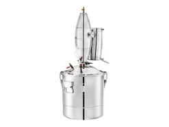 Destilador de Alcohol SucceBuy 50L Destilador de Agua y Alcohol Moonshine Still, Plata