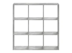 Digna Estantería de madera de ingeniería gris hormigón 102x32x102 cm