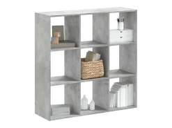 Digna Estantería de madera de ingeniería gris hormigón 102x32x102 cm