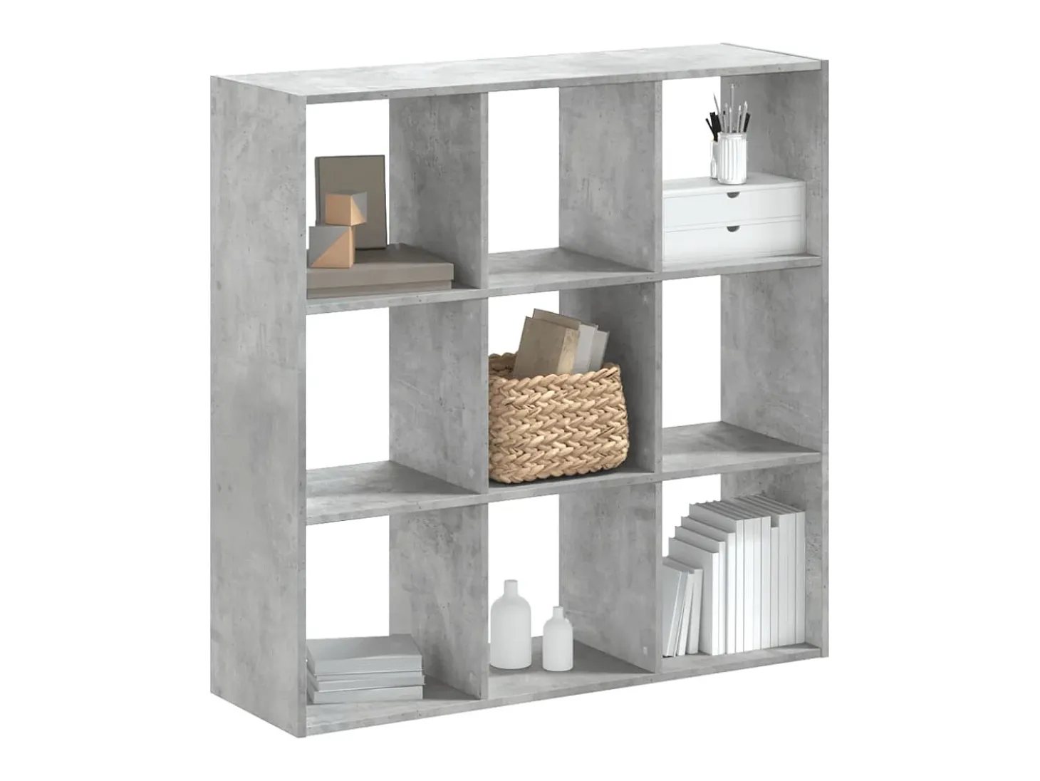 Digna Estantería de madera de ingeniería gris hormigón 102x32x102 cm