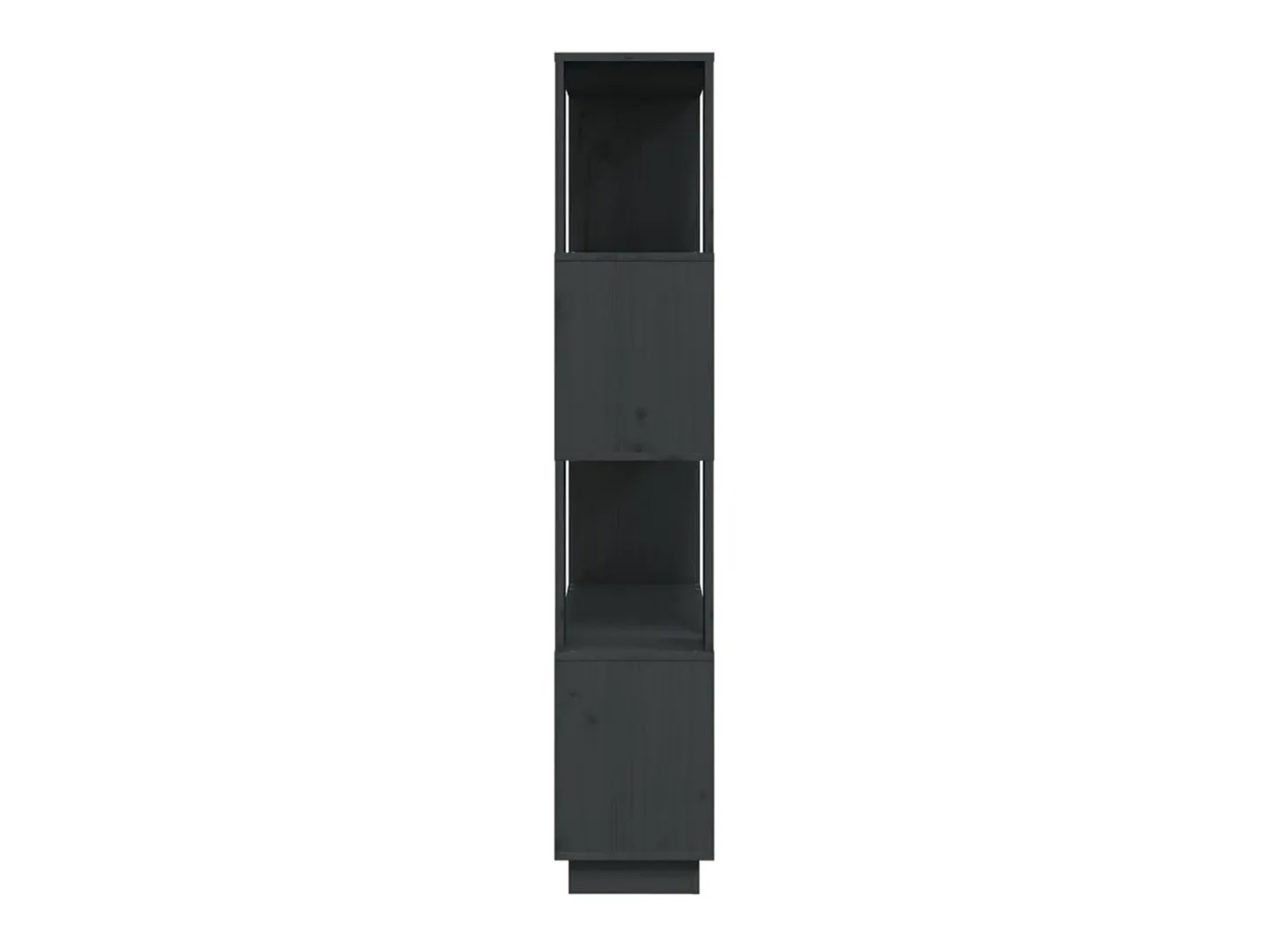 Dilber Estantería/divisor de espacios madera de pino gris 80x25x132 cm
