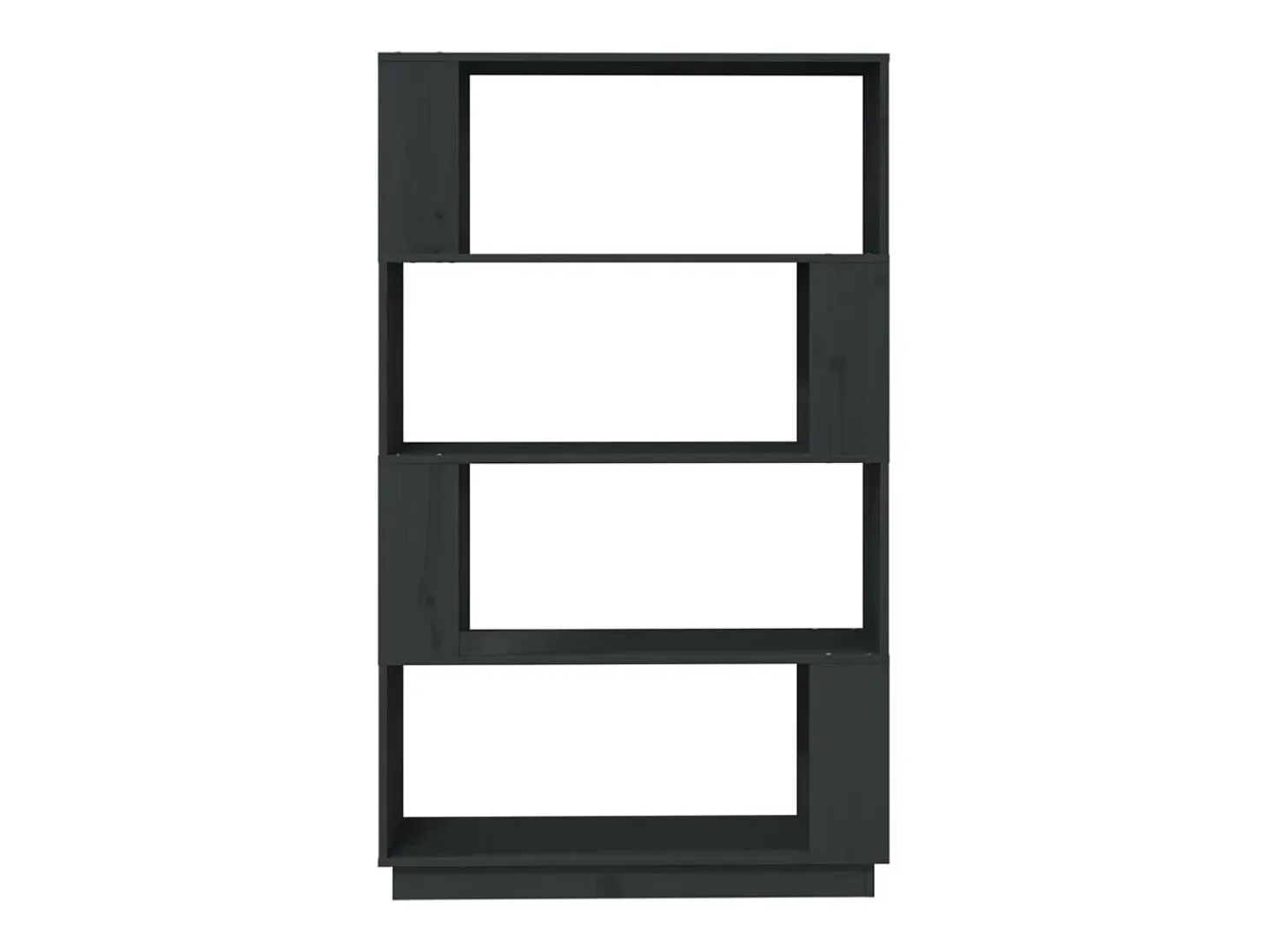 Dilber Estantería/divisor de espacios madera de pino gris 80x25x132 cm