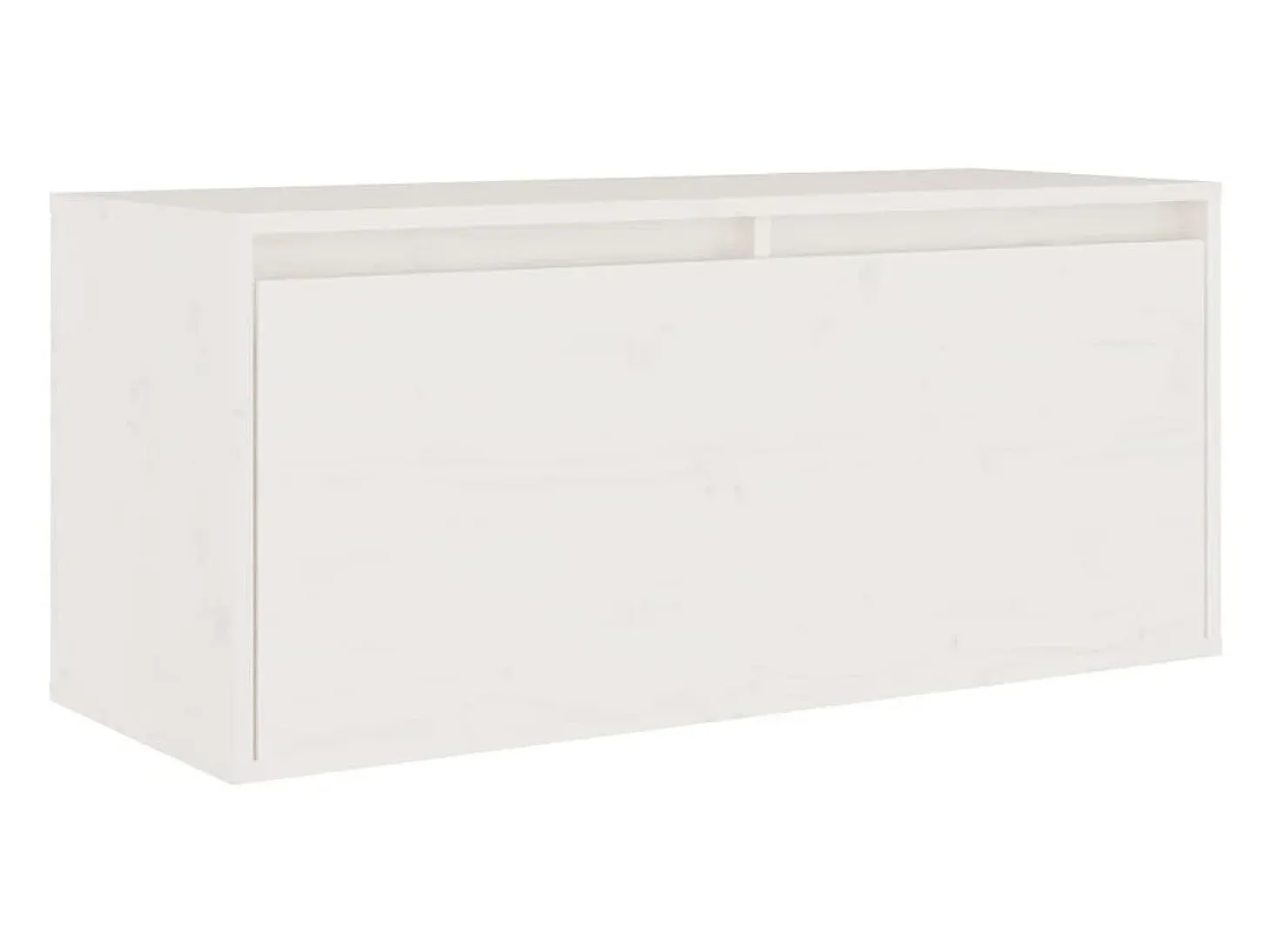 Dirkin Muebles para TV 4 piezas madera maciza de pino blanco