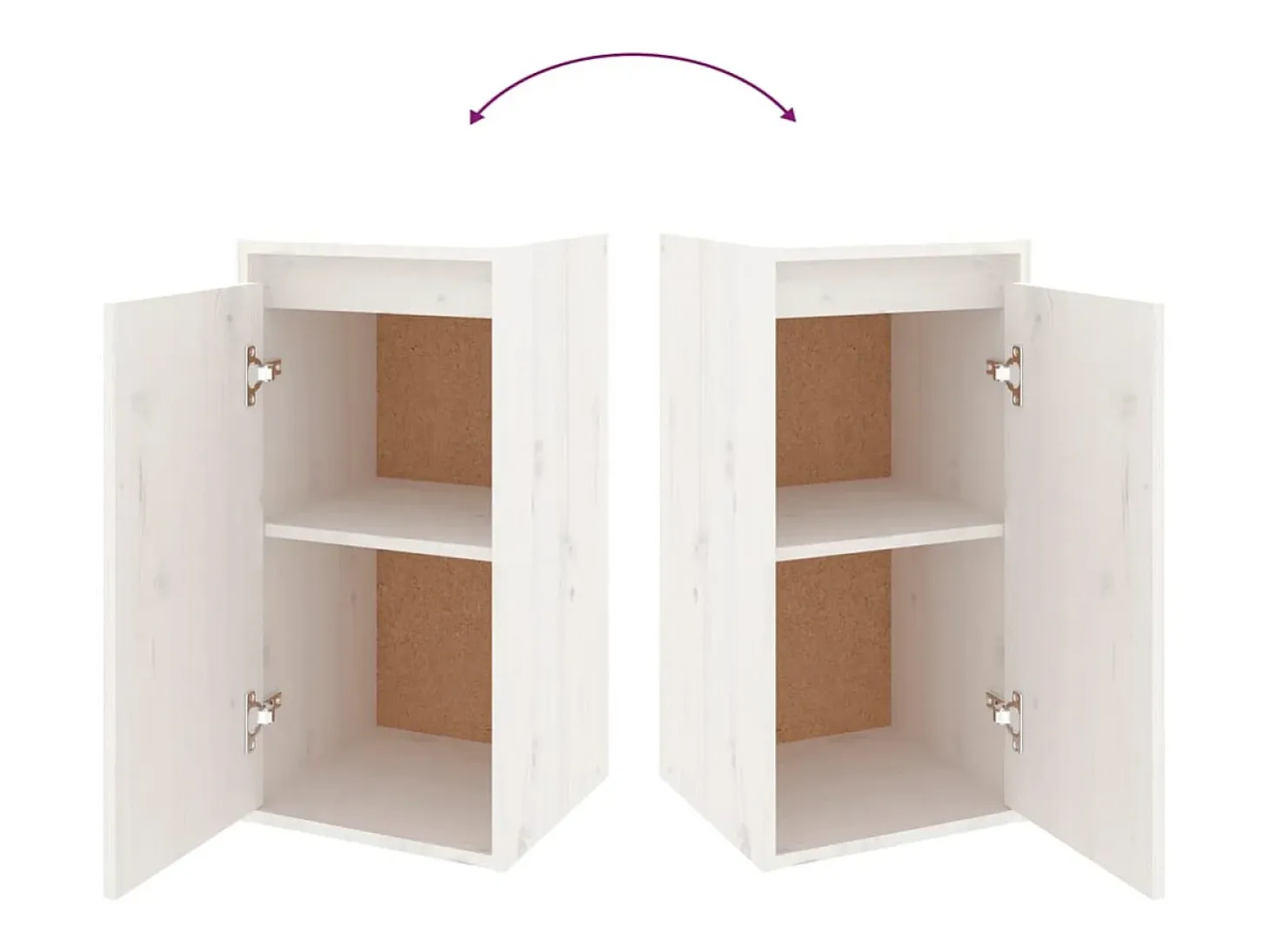 Dirkin Muebles para TV 4 piezas madera maciza de pino blanco