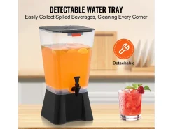 Dispensador de Bebidas SucceBuy, Gran Capacidad de 19 L, Fuente de Agua de Plástico, Dispensador de Agua, Zumo, Limonada y Té Helado, para Café