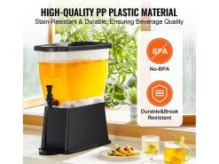 Dispensador de Bebidas SucceBuy Dispensador de Bebidas de Plástico para Fiestas de 11 L, Independiente