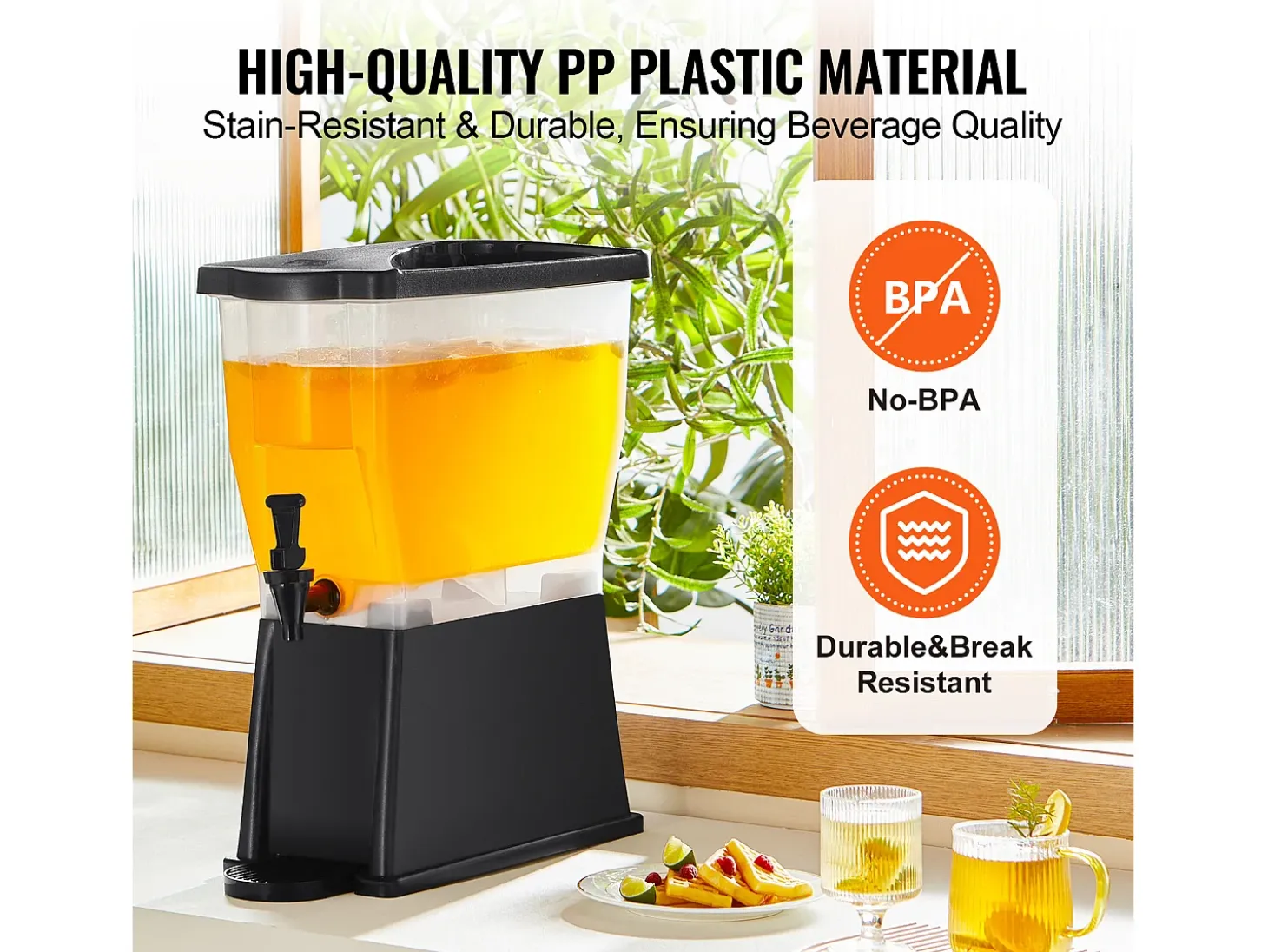 Dispensador de Bebidas SucceBuy Dispensador de Bebidas de Plástico para Fiestas de 11 L, Independiente