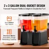Dispensador de Bebidas SucceBuy Dispensador de Bebidas de Plástico para Fiestas de 11 L × 2 con Soporte