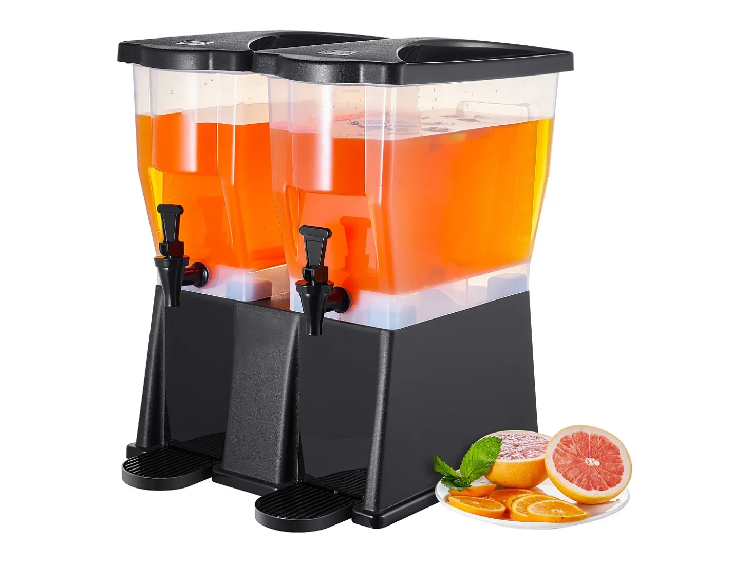 Dispensador de Bebidas SucceBuy Dispensador de Bebidas de Plástico para Fiestas de 11 L × 2 con Soporte