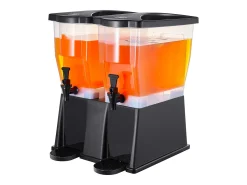 Dispensador de Bebidas SucceBuy Dispensador de Bebidas de Plástico para Fiestas de 11 L × 2 con Soporte