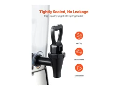 Dispensador de Bebidas SucceBuy, Capacidad 8 L, Fuente de Agua de Acero Inoxidable y Plástico, Dispensador de Zumos, Limonada, Té Helado, Cafés