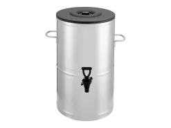 Dispensador de Bebidas SucceBuy de 15 L, Fuente de Agua Caliente y Fría No Eléctrica con Grifo y Asa, Contenedor de Acero Inoxidable