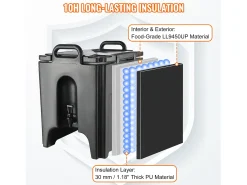 Dispensador de Bebidas, SucceBuy Dispensador de Bebidas con Aislamiento de Grado Alimenticio de 38 L