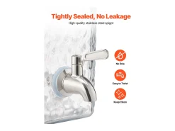 Dispensador de Bebidas SucceBuy, Gran Capacidad de 5,5 L, 2 Unidades, Fuente de Agua de Cristal, Dispensador de Agua, Zumo, Limonada, Té Helado, para Café
