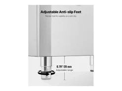 Dispensador de Cubitos de Hielo SucceBuy, 9 kg/min, Dispensación Automática con Triturador, Patas de Altura Ajustable, para Máquina de Hielo de Oficina