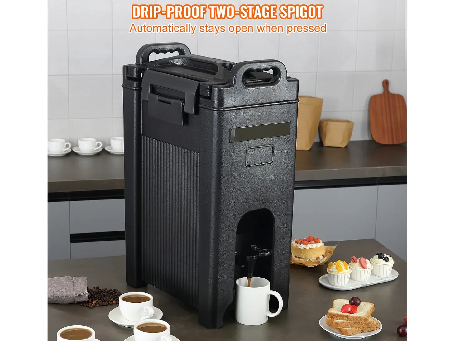 Dispensador SucceBuy de Bebidas Isotérmico de 19 L LDPE de Calidad Alimentaria, para Restaurante y Tienda