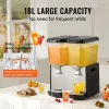 Distribuidor de Bebidas Comercial SucceBuy 18L x 2 Depósitos, 370W, Distribuidor de Bebidas Frías para Fiestas