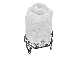Distribuidor de Bebidas SucceBuy, Gran Capacidad de 10 L, Fuente de Agua de Vidrio, Distribución de Agua, Zumo, Limonada, Té Helado, para Café