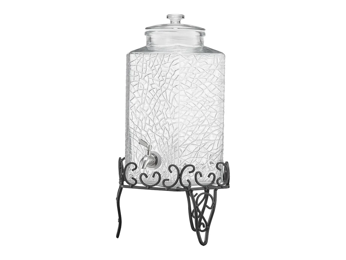 Distribuidor de Bebidas SucceBuy, Gran Capacidad de 10 L, Fuente de Agua de Vidrio, Distribución de Agua, Zumo, Limonada, Té Helado, para Café