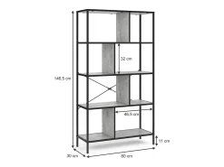 Divisor de ambientes hormigón 80x30x146 fyrk