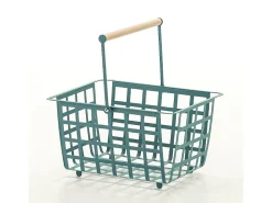 DON HIERRO - Cesta metálica de ordenación con asa, tamaño semi grande, multifuncional y decorativa, ZESTA-