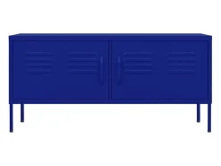 Drøbak Mueble para TV de acero azul marino 105x35x50 cm