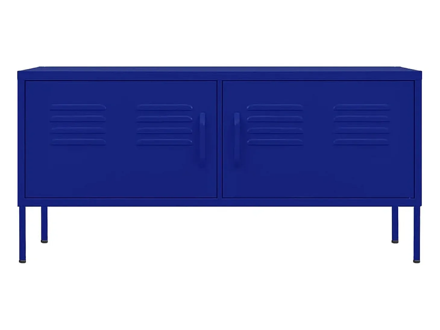 Drøbak Mueble para TV de acero azul marino 105x35x50 cm