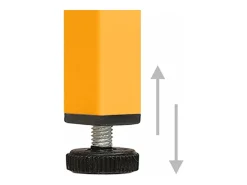 Drøbak Mueble para TV de acero amarillo mostaza 105x35x50 cm