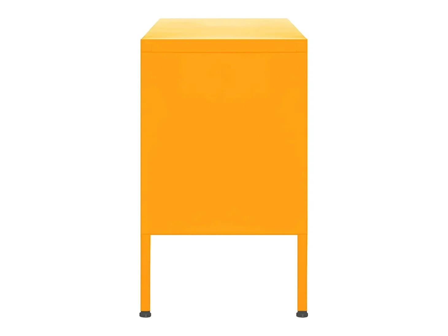 Drøbak Mueble para TV de acero amarillo mostaza 105x35x50 cm