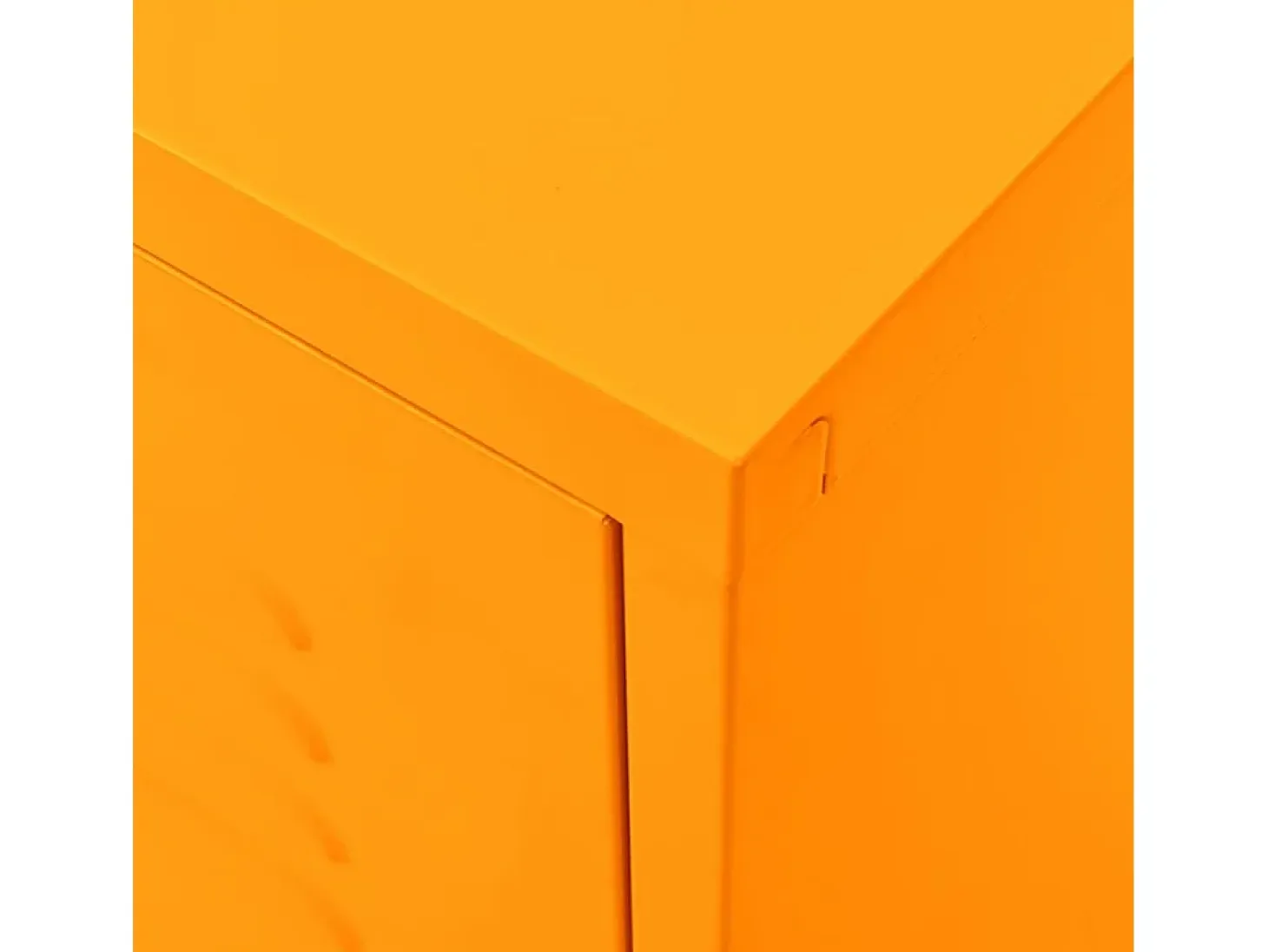 Drøbak Mueble para TV de acero amarillo mostaza 105x35x50 cm