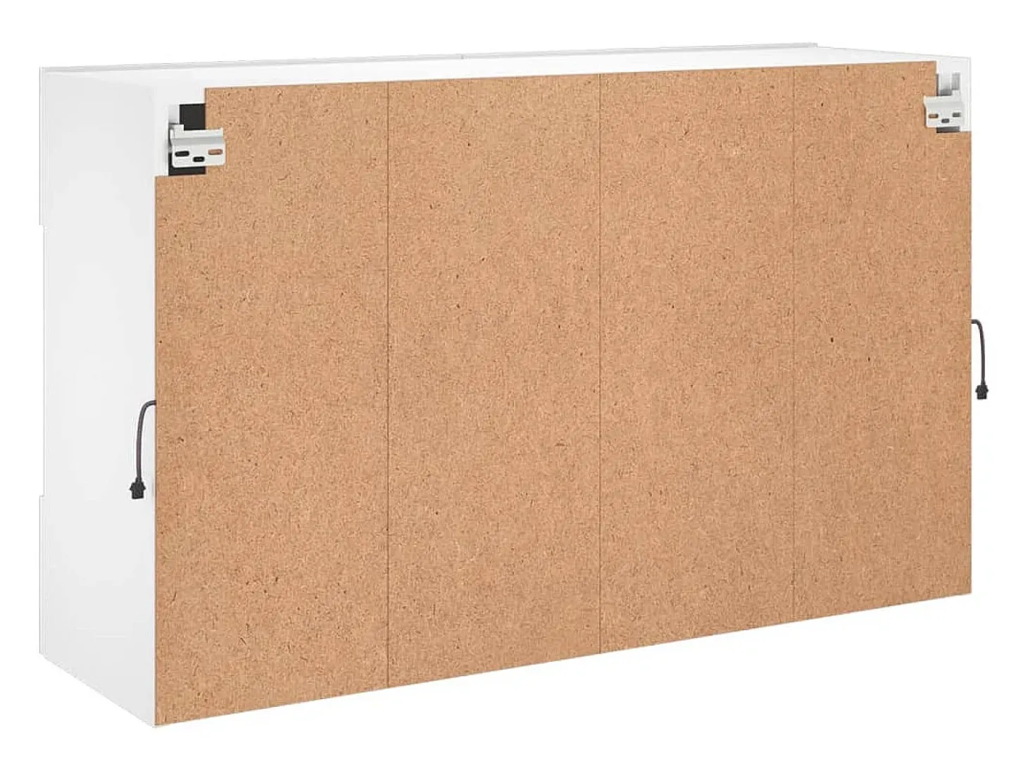 DuBois Mueble de TV de pared con luces LED blanco 98,5x30x60,5 cm