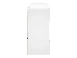 DuBois Mueble de TV de pared con luces LED blanco 98,5x30x60,5 cm