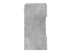 DuBois Mueble de TV de pared con luces LED gris hormigón 40x30x60,5 cm