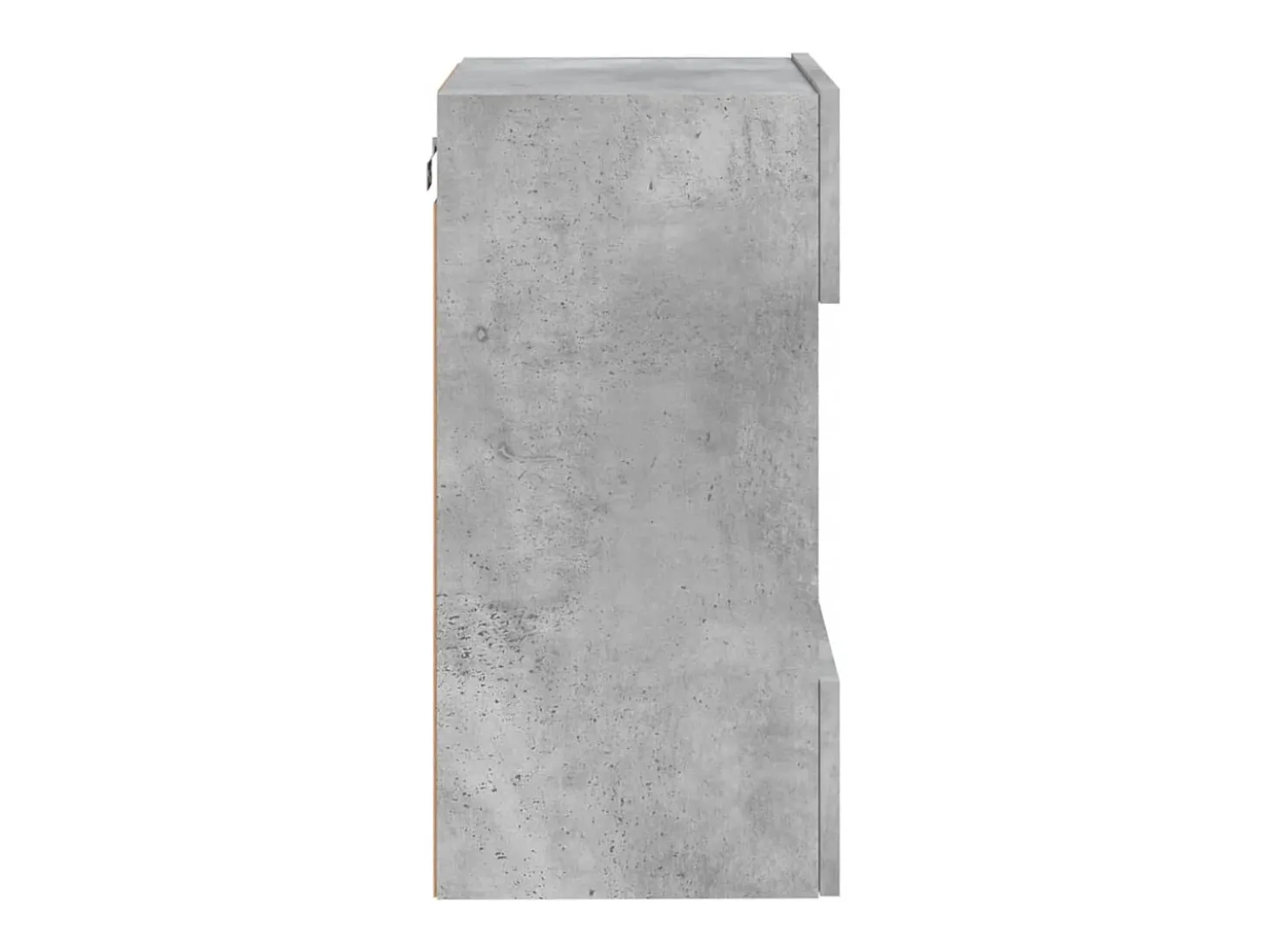 DuBois Mueble de TV de pared con luces LED gris hormigón 40x30x60,5 cm