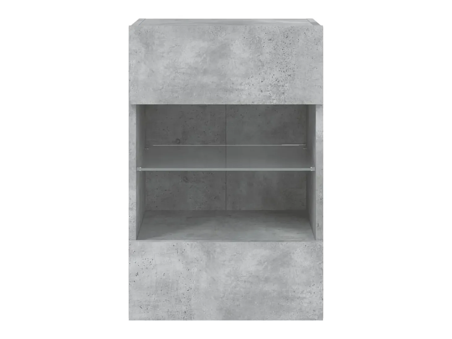 DuBois Mueble de TV de pared con luces LED gris hormigón 40x30x60,5 cm