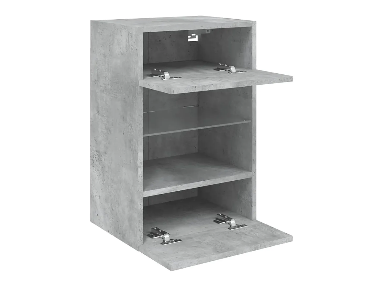 DuBois Mueble de TV de pared con luces LED gris hormigón 40x30x60,5 cm