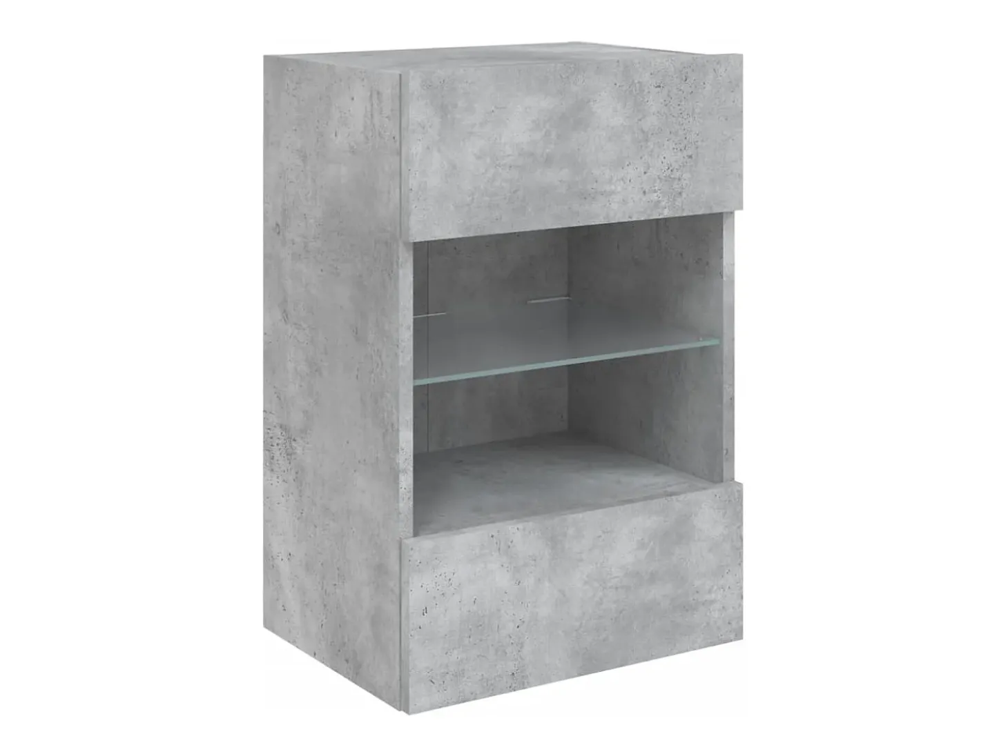 DuBois Mueble de TV de pared con luces LED gris hormigón 40x30x60,5 cm