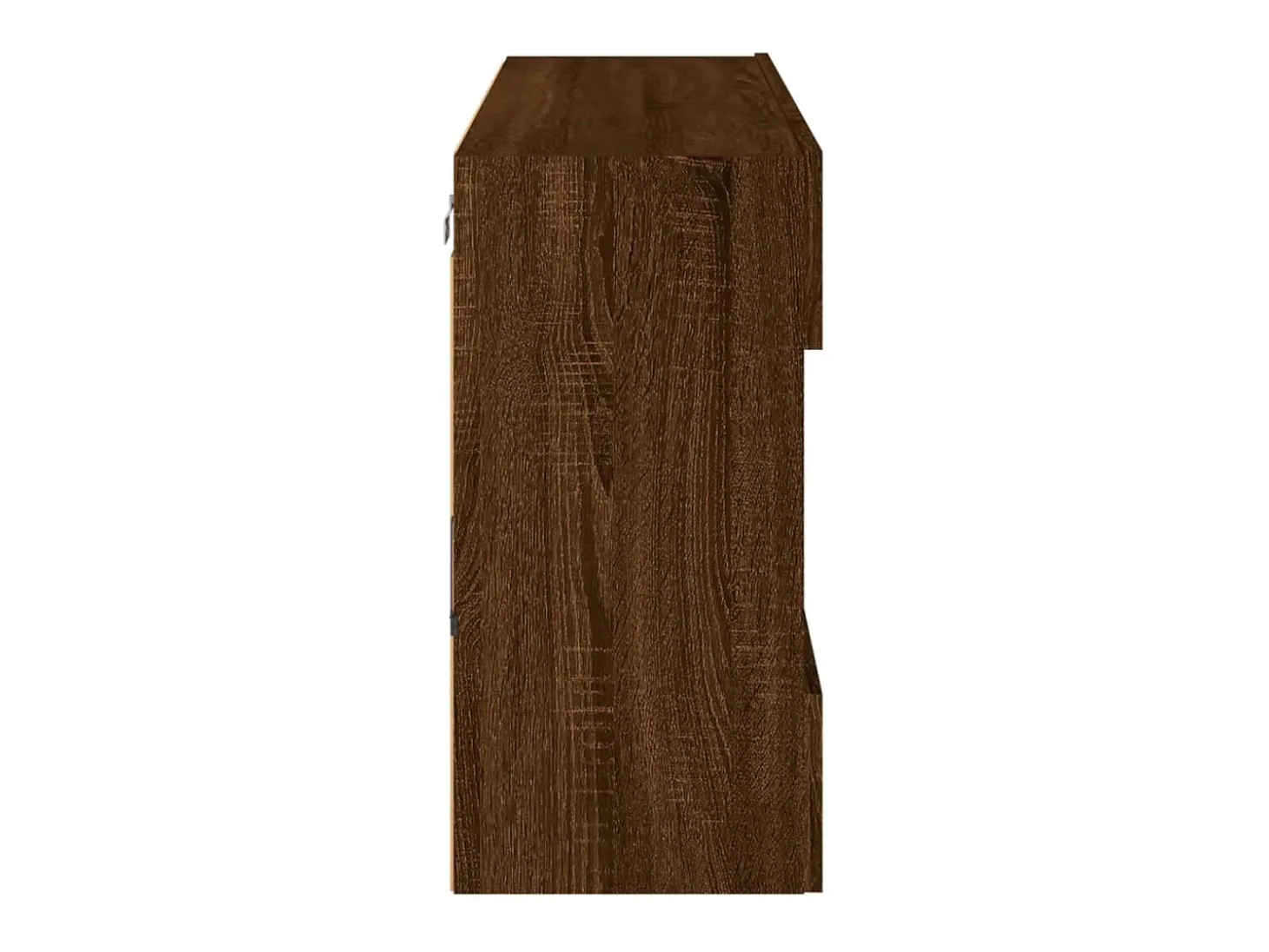 DuBois Mueble TV de pared con luces LED roble marrón 98,5x30x60,5 cm